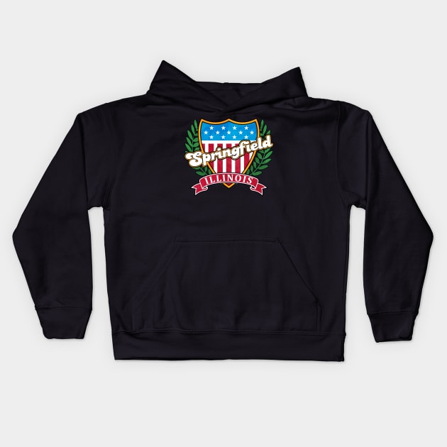 Springfield Illinois Kids Hoodie by Jennifer